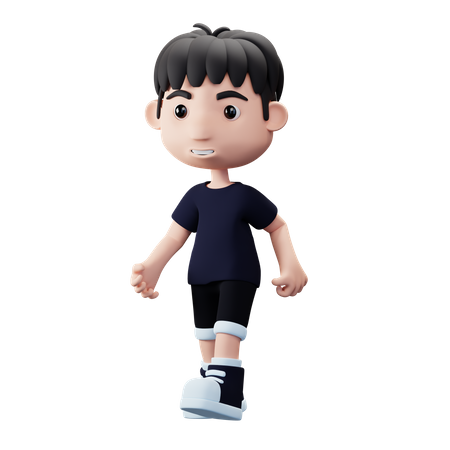 Menino andando  3D Icon