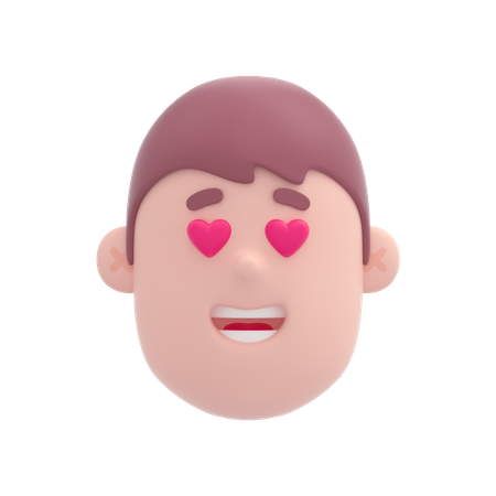 Menino apaixonado  3D Emoji