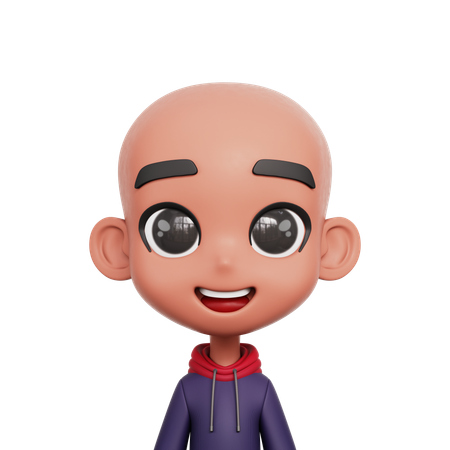 Menino careca  3D Icon