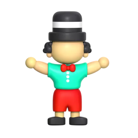 Menino de circo  3D Icon