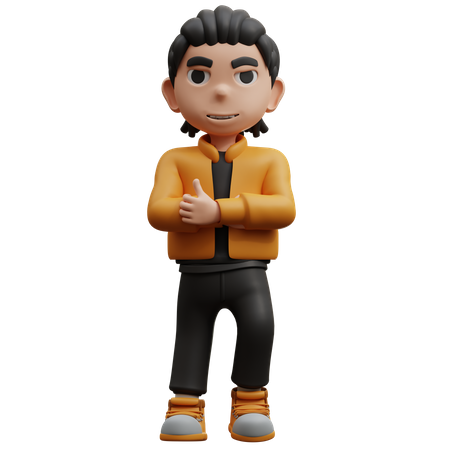Menino com braços cruzados  3D Icon