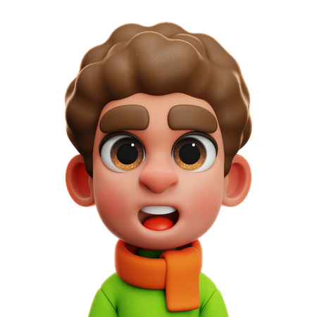 Menino com camisa verde  3D Icon