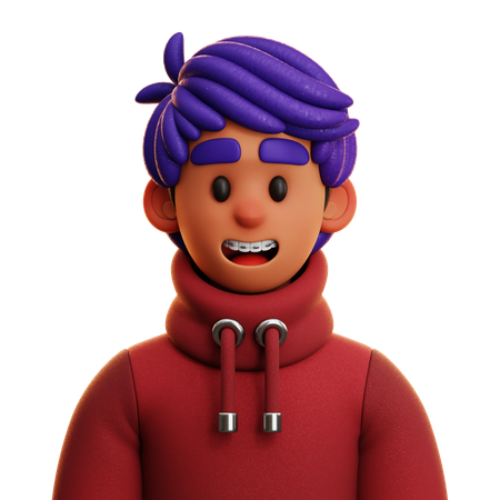 MENINO COM CAPUZ  3D Icon