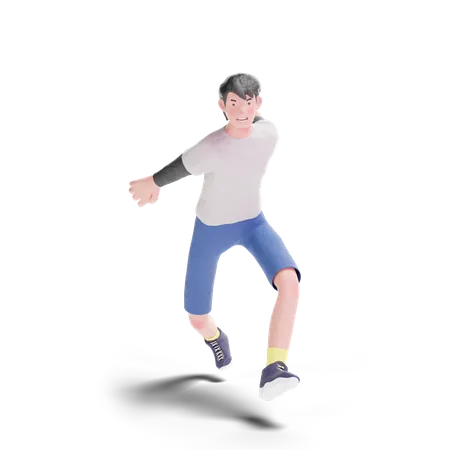 Breakdance Adolescente Em Fundo Transparente Ilustracao 3 D 3D Illustration