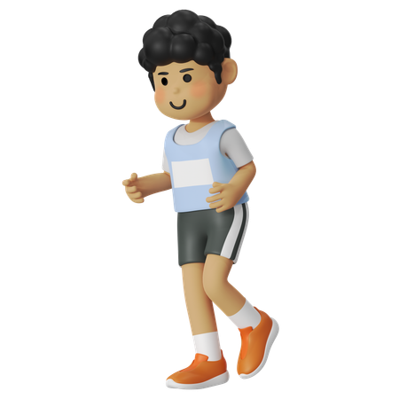 Menino fazendo jogging  3D Icon