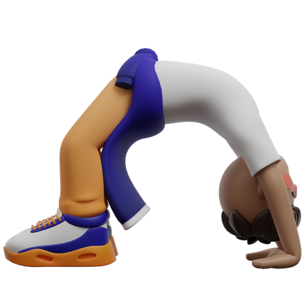 Menino fazendo pose de roda  3D Icon