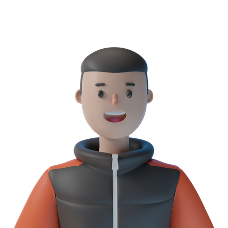 Menino feliz  3D Illustration