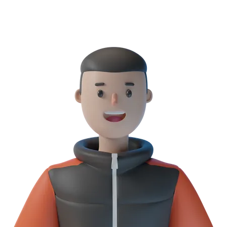 Menino feliz  3D Illustration