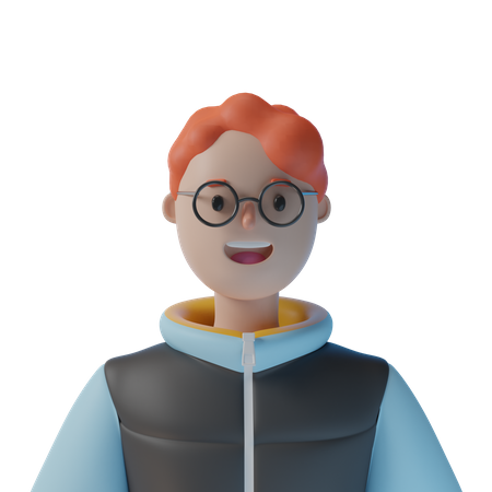 Menino feliz  3D Illustration