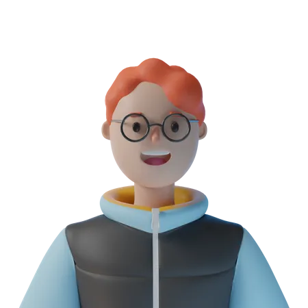 Menino feliz  3D Illustration