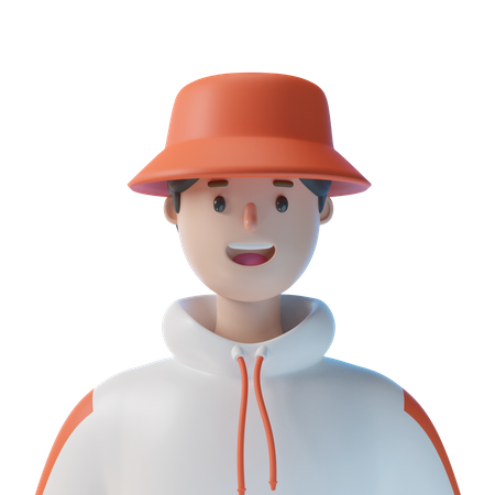 Menino feliz  3D Illustration