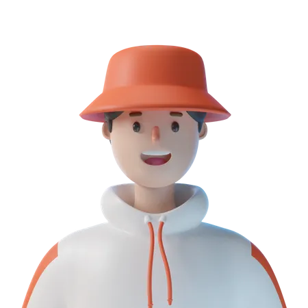 Menino feliz  3D Illustration