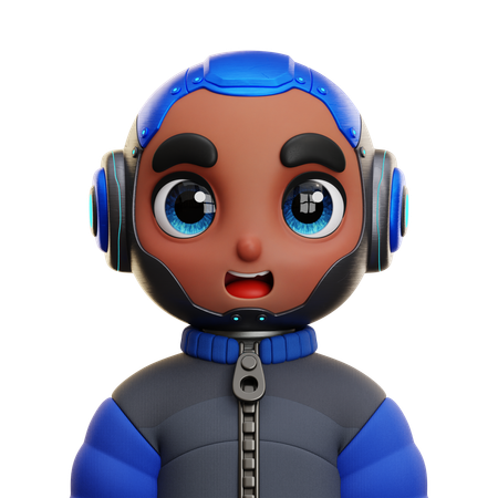 Menino humanóide vestindo jaqueta  3D Icon