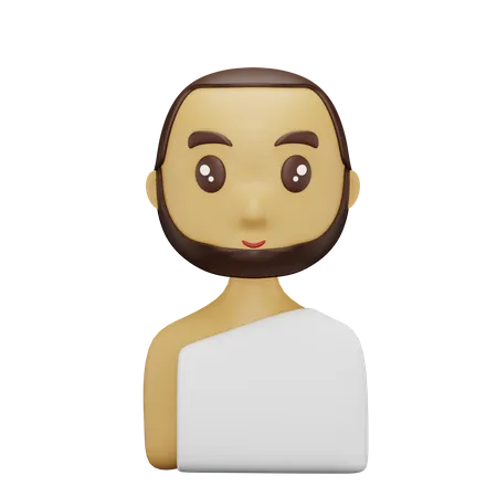 Menino muçulmano vestindo ihram  3D Icon