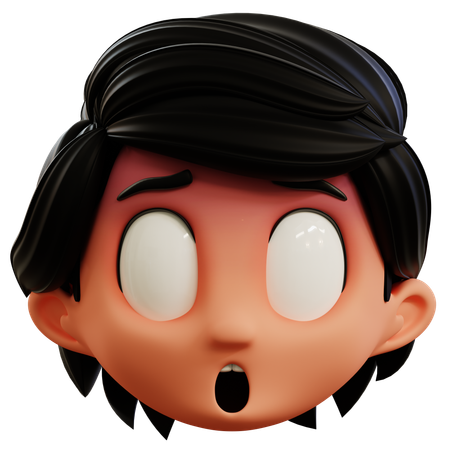 Menino muito assustado emoji  3D Icon