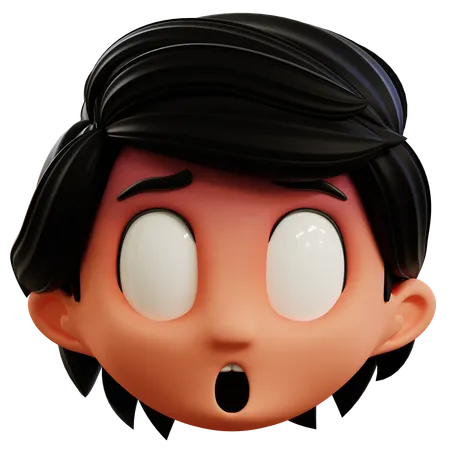 Menino muito assustado emoji  3D Icon