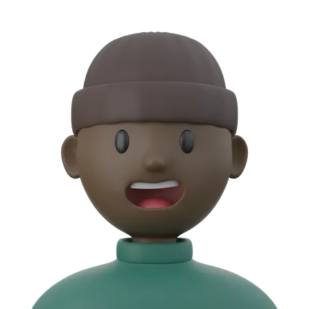 Lindo menino negro  3D Icon