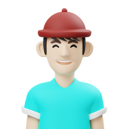 Menino sorridente  3D Illustration