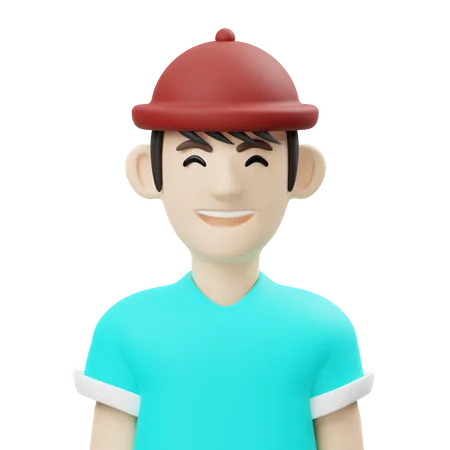 Menino sorridente  3D Illustration