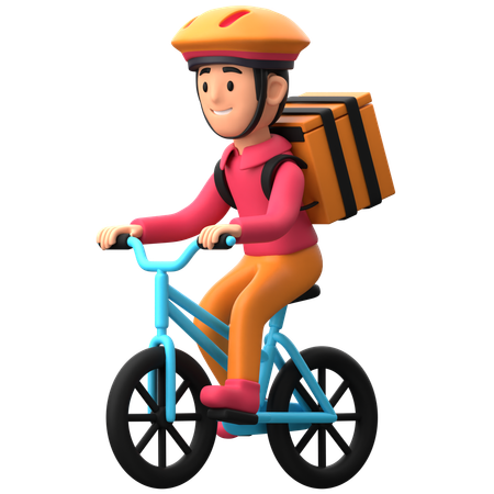 Mensageiro de bicicleta  3D Icon