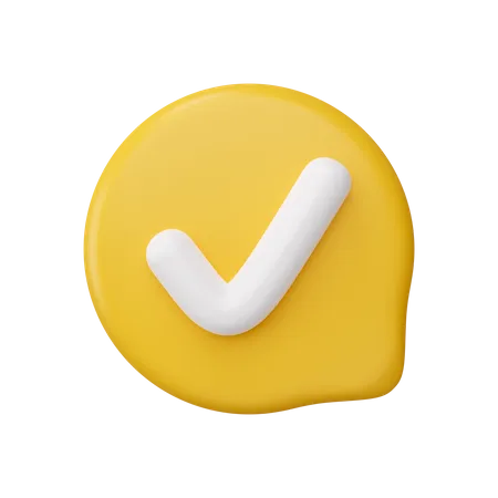 Mensagem aprovada  3D Icon