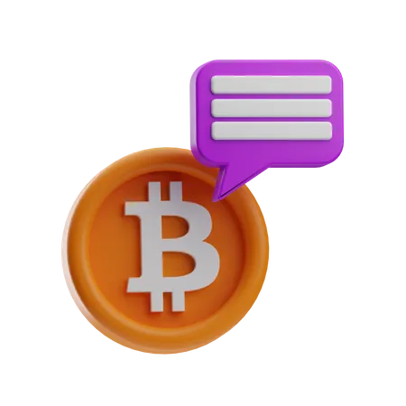 Mensagem bitcoin  3D Icon