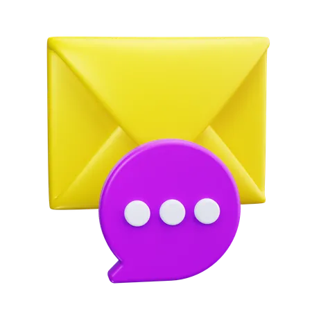 Bate-papo de mensagens  3D Icon