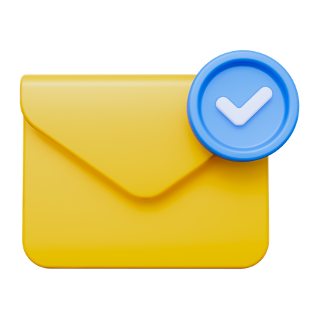 Mensagem concluída  3D Icon