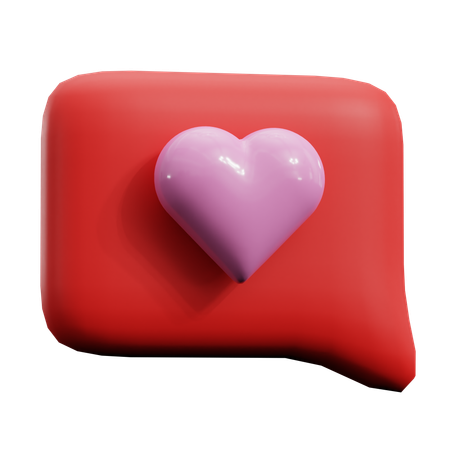 Mensagem de amor  3D Icon