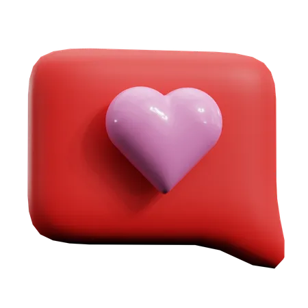 Mensagem de amor  3D Icon