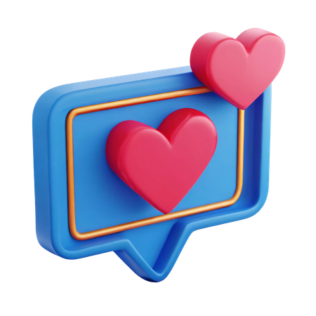 Mensagem de amor  3D Icon