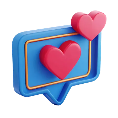 Mensagem de amor  3D Icon