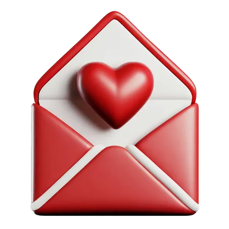 Mensagem de amor  3D Icon