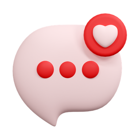 Mensagem de amor  3D Icon