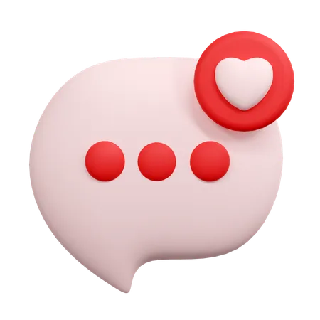 Mensagem de amor  3D Icon