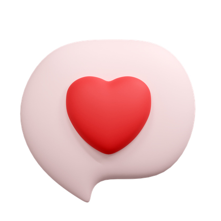 Mensagem de amor  3D Icon