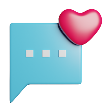 Mensagem de amor  3D Icon