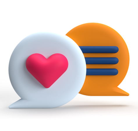 Mensagem de amor  3D Icon