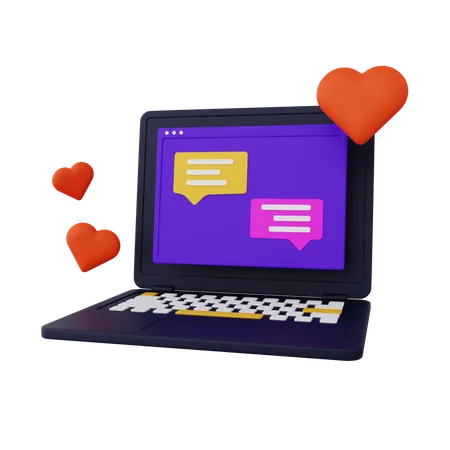 Mensagem de amor  3D Icon