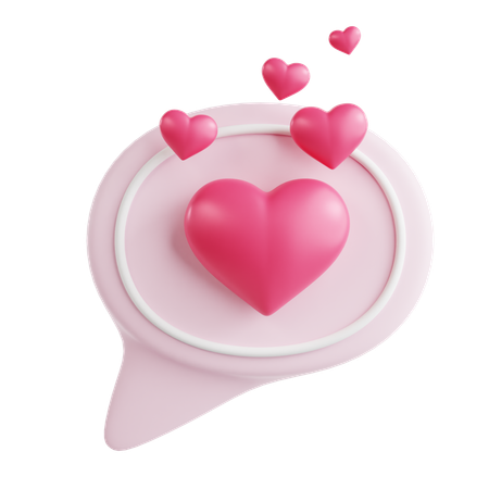 Mensagem de amor  3D Icon