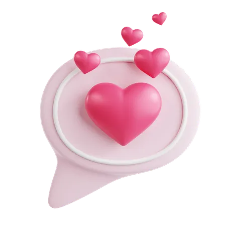 Mensagem de amor  3D Icon