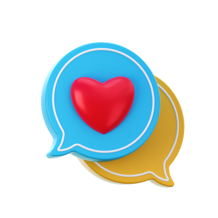 Mensagem de amor  3D Icon