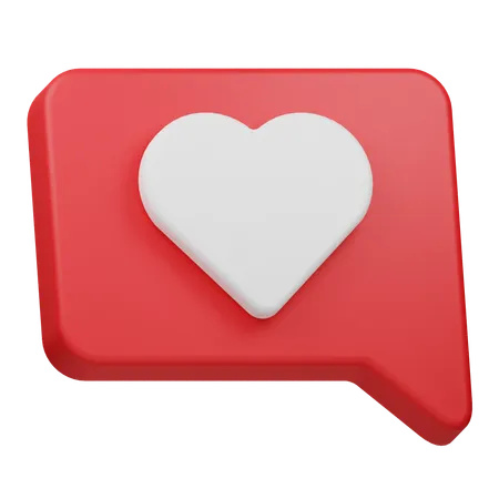 Mensagem de amor  3D Icon