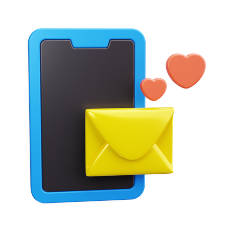 Mensagem de amor  3D Icon