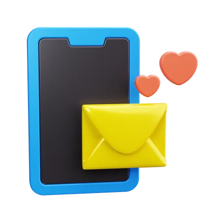 Mensagem de amor  3D Icon