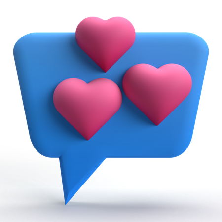 Mensagem de amor  3D Icon