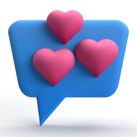 Mensagem de amor  3D Icon