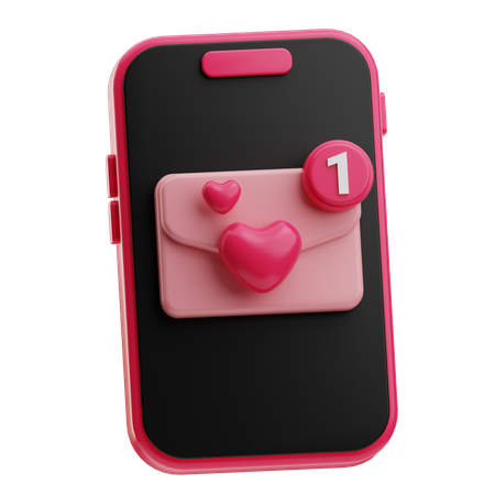 Mensagem de amor  3D Icon