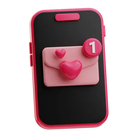 Mensagem de amor  3D Icon