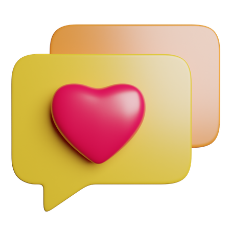 Mensagem de amor  3D Icon